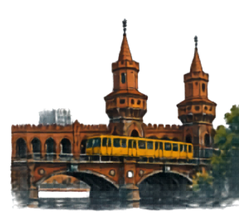 Oberbaumbrücke mit gelber Tram
